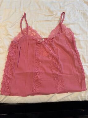 Umgee Rose Pink Lace-Trim Camisole